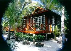Relax in a beautiful semi-detached chalet at Sipadan-Mabul Resort, nestled amongst lush palm trees and vibrant flowers, just steps from the white sandy beach.